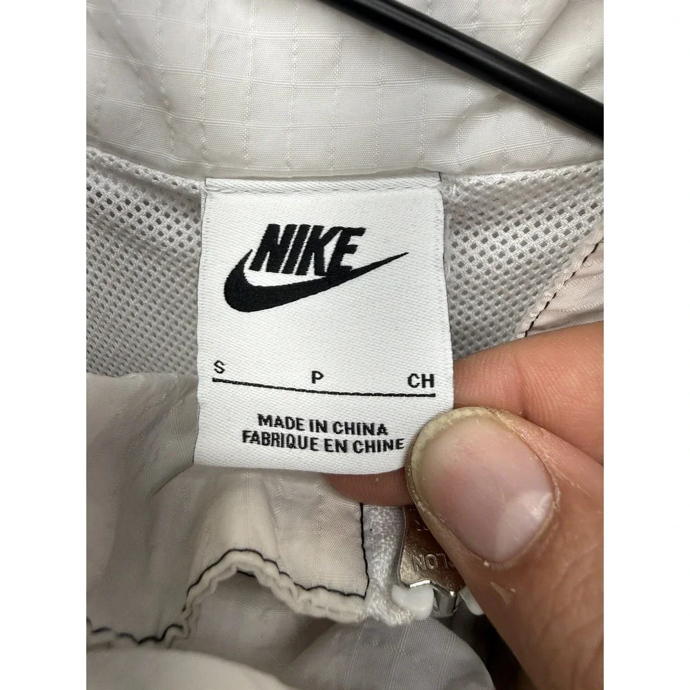 Nike Jacket Women's Medium Track Windbreaker Big Swoosh Oversized Full Zip Retro